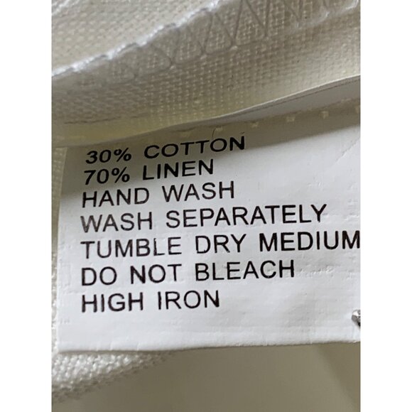 Soleil Womens Ivory Linen Blend Button Blouse 3XL RBB10449 - Picture 4 of 8